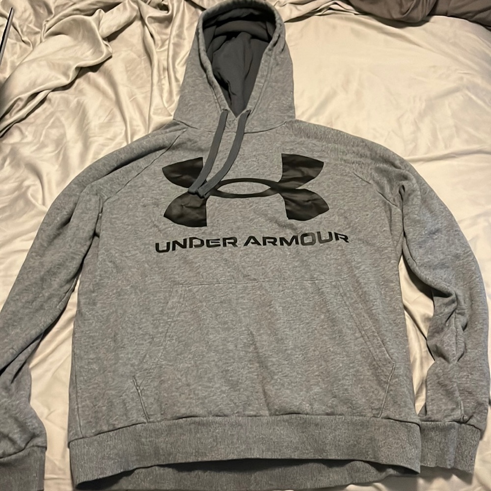 Grey under armor hoodie